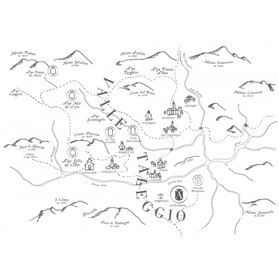 Mappa della Valtaleggio casArrigoni
